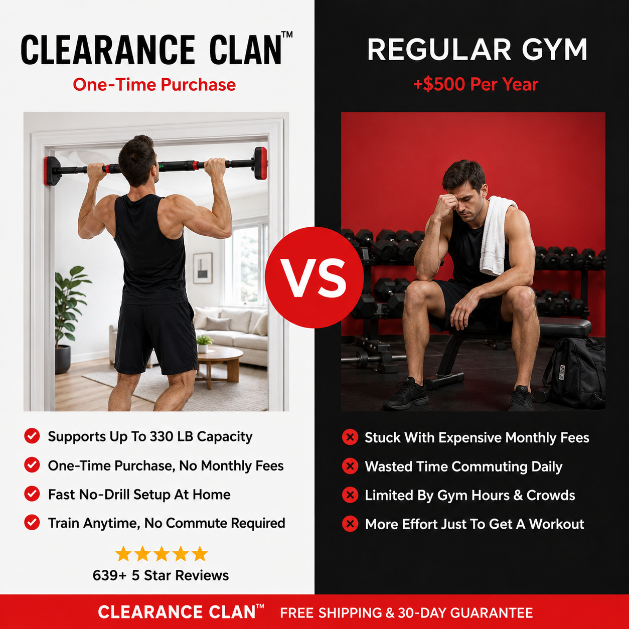 Heavy-Duty Adjustable Pull-Up Bar