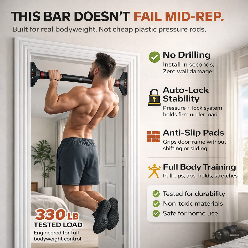 Heavy-Duty Adjustable Pull-Up Bar