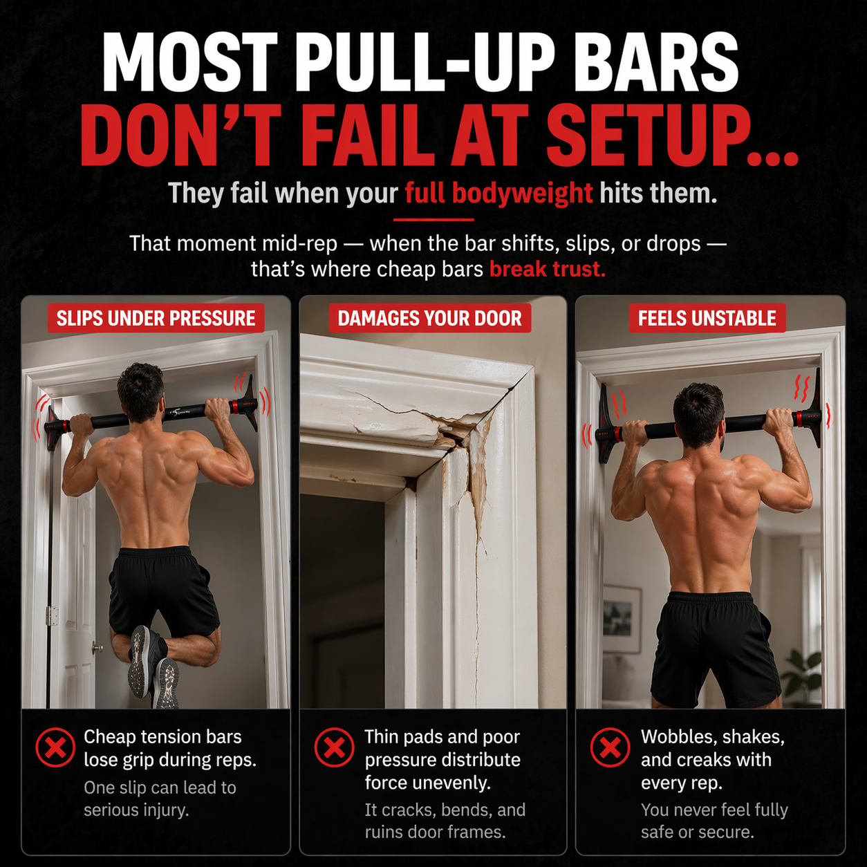 Heavy-Duty Adjustable Pull-Up Bar