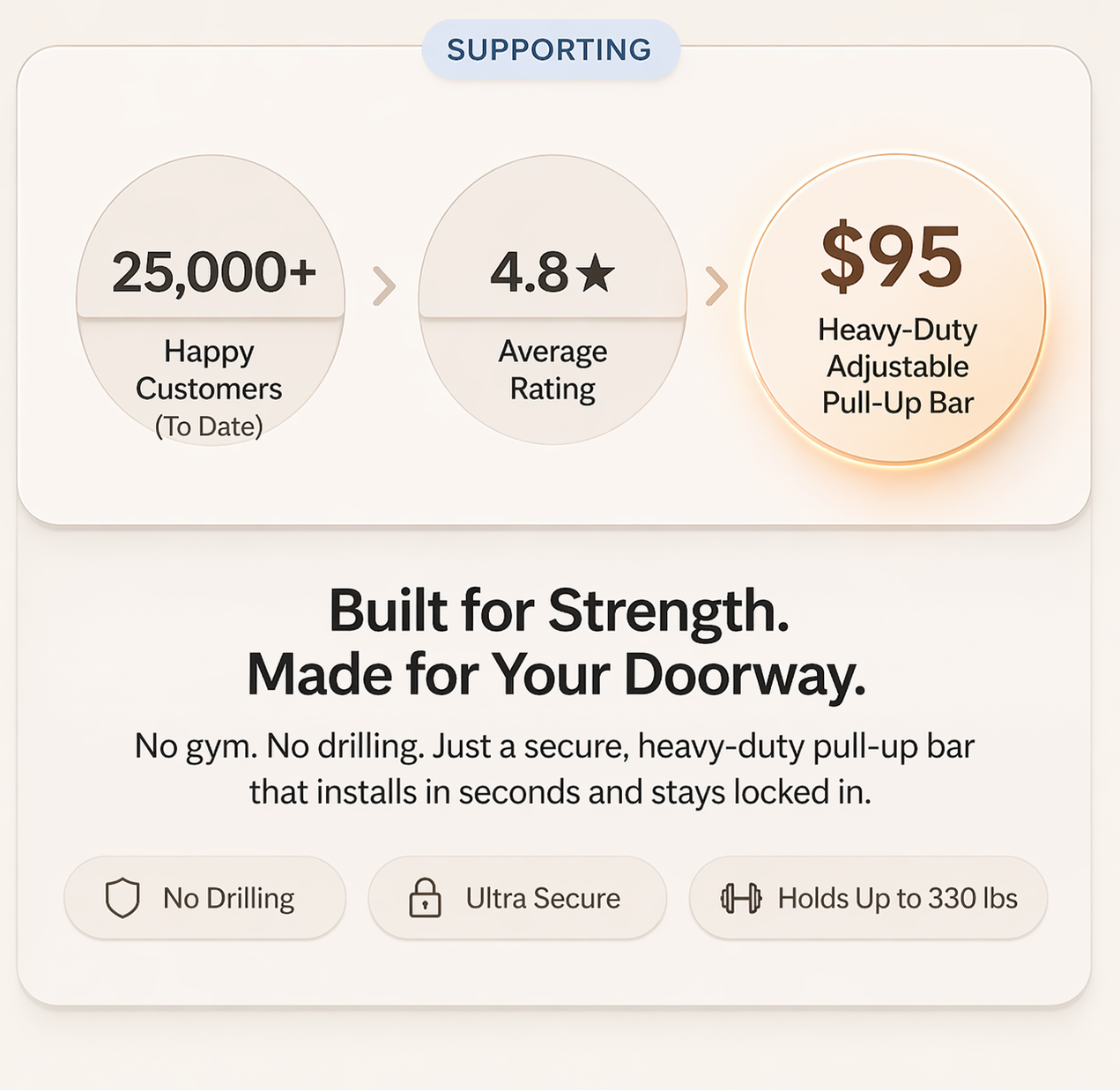 Heavy-Duty Adjustable Pull-Up Bar